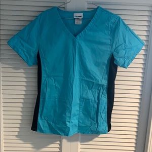 Bright blue scrubstar scrub top